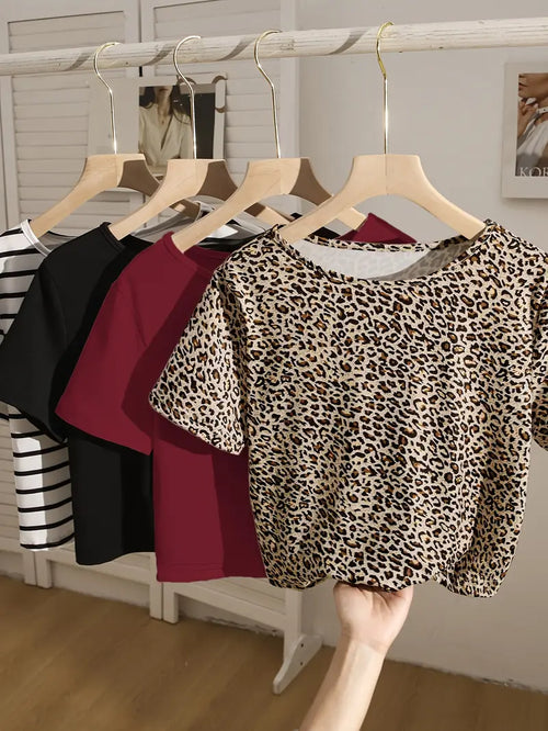 4PCS Women’s Fashion Casual T-shirt Set 👕