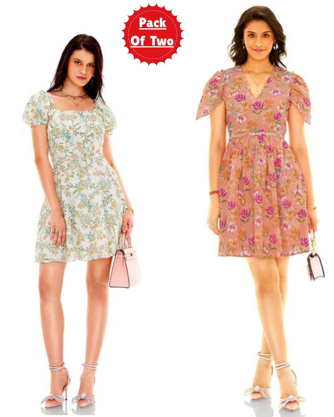 Floral Printed Co-ord Set Pack of Two