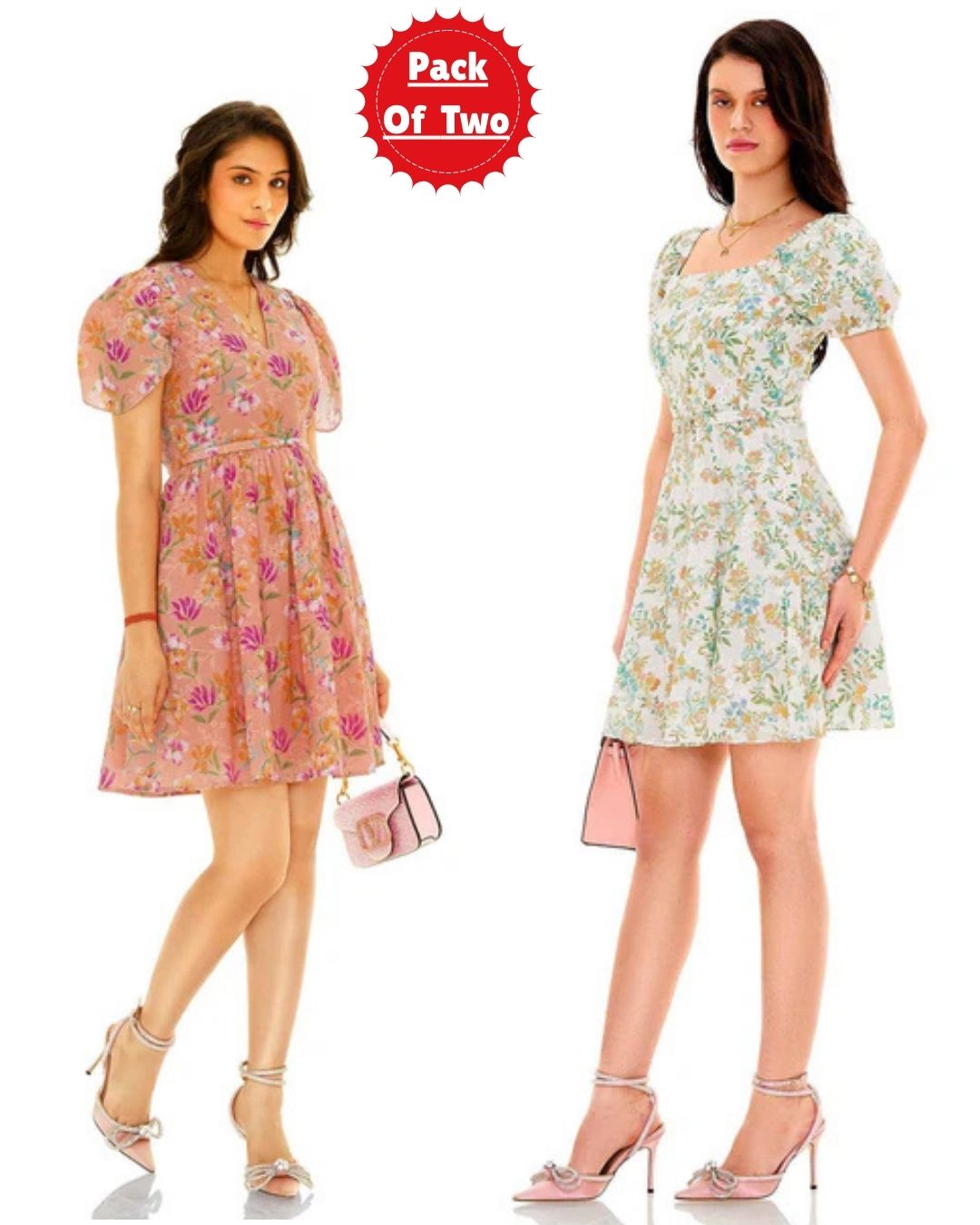 Floral Printed Co-ord Set Pack of Two