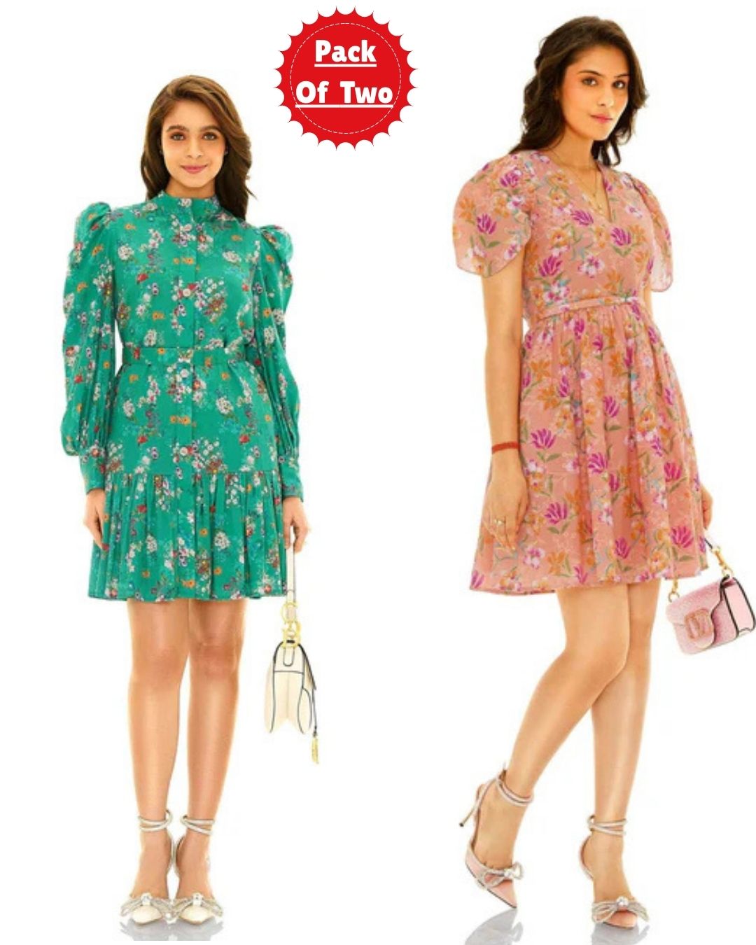 Floral Printed Co-ord Set Pack of Two