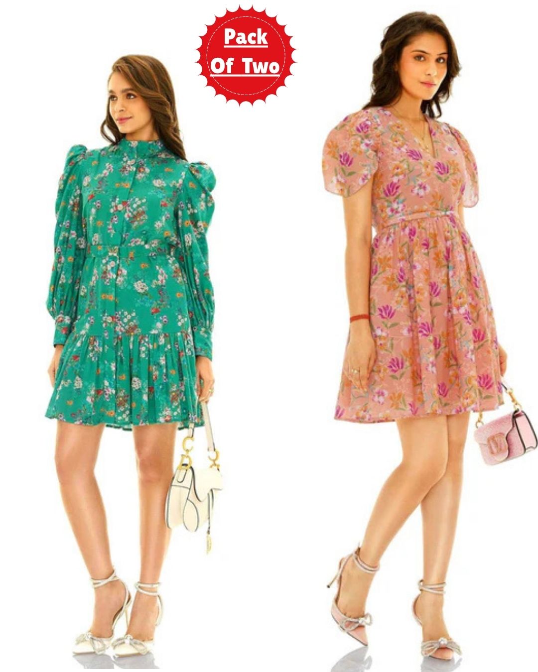 Floral Printed Co-ord Set Pack of Two