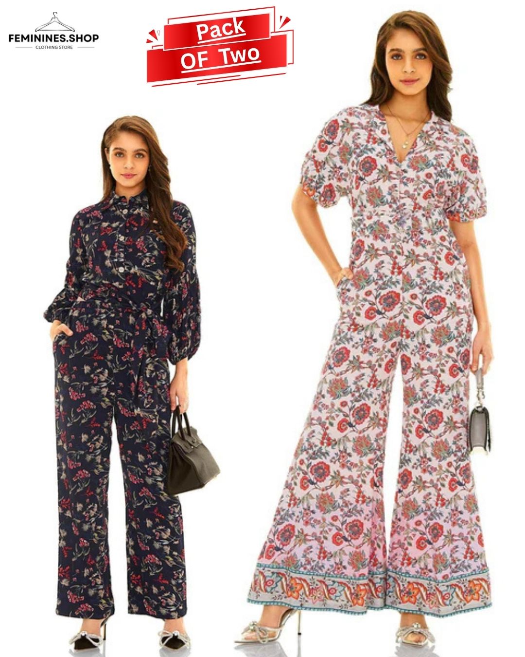 Floral Printed Co-ord Set Pack of Two