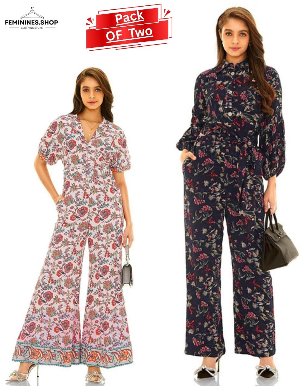 Floral Printed Co-ord Set Pack of Two