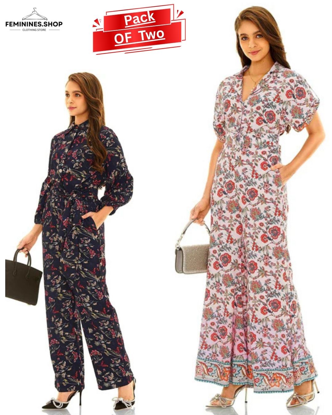 Floral Printed Co-ord Set Pack of Two